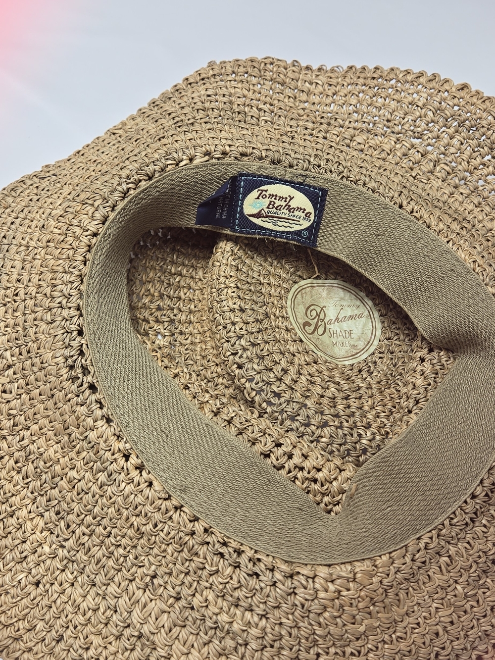 Tommy Bahama Natural Tan Woven Sun Hat with Knot Trim - Picture 5 of 10